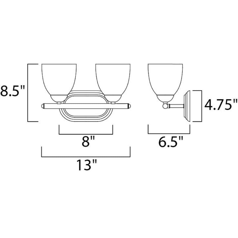 Bronze 2-Light Frosted Glass Outdoor Wall Sconce
