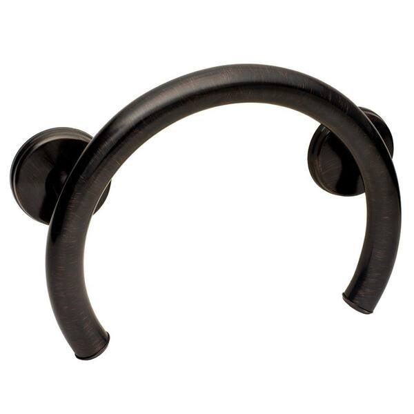 Grabcessories 2-in-1 13.25 in. x 1.25 in. Shower and Tub Grab Ring with Grips in Oil Rubbed Bronze