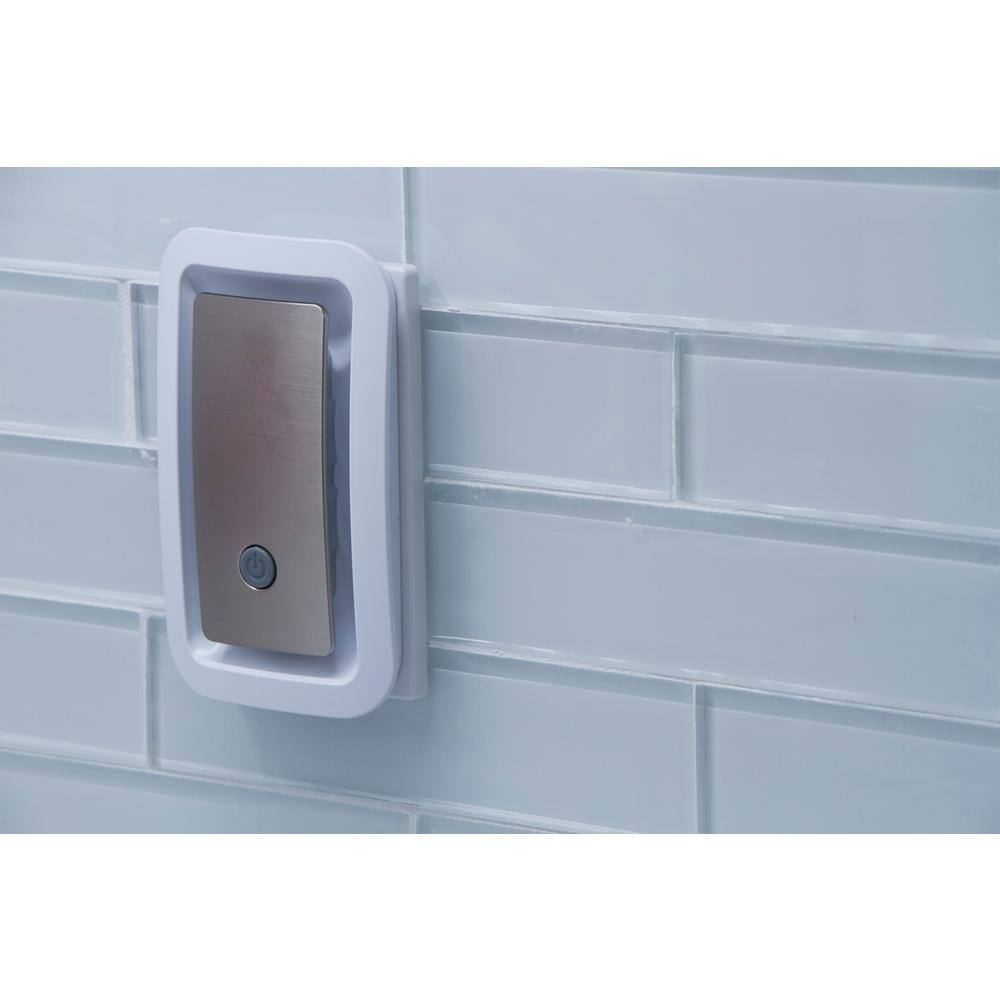 GE Automatic Brushed Nickel LED Night Light with Sensor