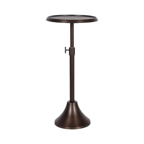 Sanzo 11 in. Bronze Round Metal End Table