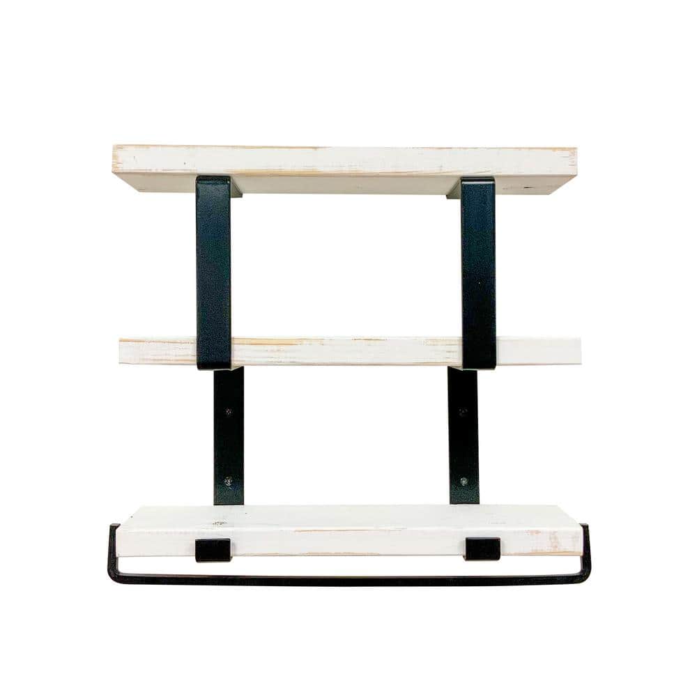 Del Hutson Designs Ziggy 6.125 in. D x 24 in. W x 24 in. H White Tiered Dec