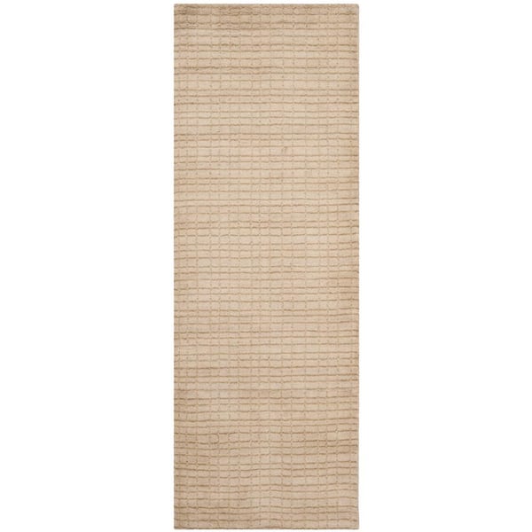 SAFAVIEH Himalaya Beige 3 ft. x 7 ft. Solid Runner Rug