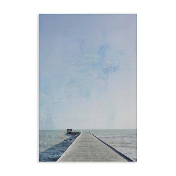 Stupell Industries Soothing Pier in Distance by Deborah Revell Unframed Coastal Graphic Art Print 30 in. x 20 in.