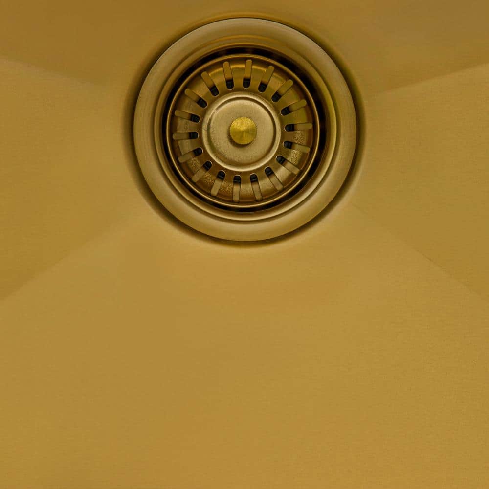 Matte Gold Stainless Steel 27" Workstation Undermount Kitchen Sink