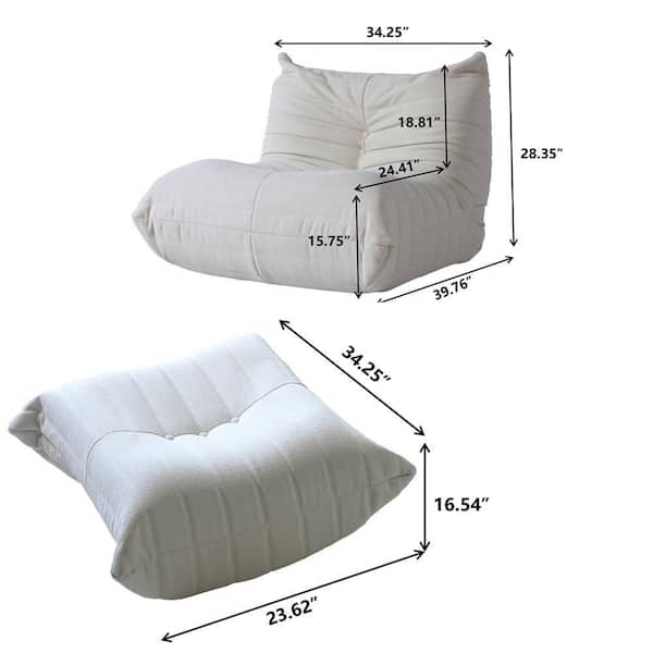 Microfiber Long Hair Single Bean Bag Sofa Chair, Modern Lazy Sofa, High  Density Foam Bean Bag Chair Filled for Living Room - Bed Bath & Beyond -  39449870