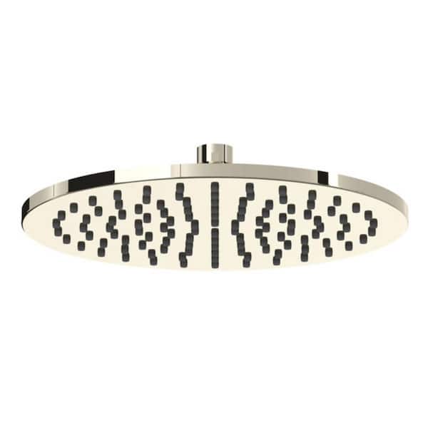 ROHL 1-Spray Pattern 9.84 in. Wall Mount Fixed Showerhead in Polished Nickel