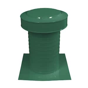 8 in. Dia Keepa Vent an Aluminum Static Roof Vent for Flat Roofs in Green