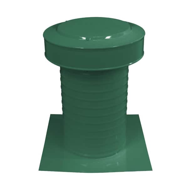 null 8 in. Dia Keepa Vent an Aluminum Static Roof Vent for Flat Roofs in Green