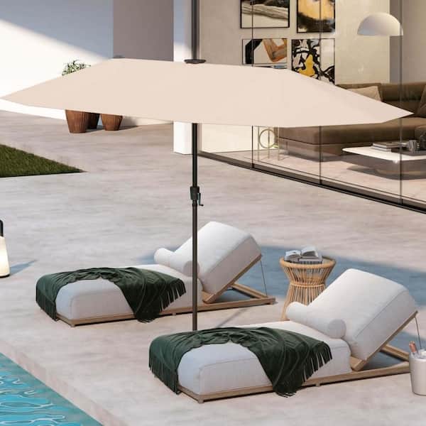 large patio umbrella with heavy base ABCCANOPY 15FT Double Sided Pool Base, Outdoor Porch Umbrella for Poolside, Lawn, Backyard (Green) and functionality for any outdoor living space like garden Kozyard Cantilever Umbrellas  Heavy-Duty