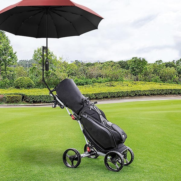 Angel Sar 2.5 ft. Beach Umbrella with Adjustable Universal Clamp for Stroller, Bleacher, Patio, Fishing, BBQ Parties, Wine Red