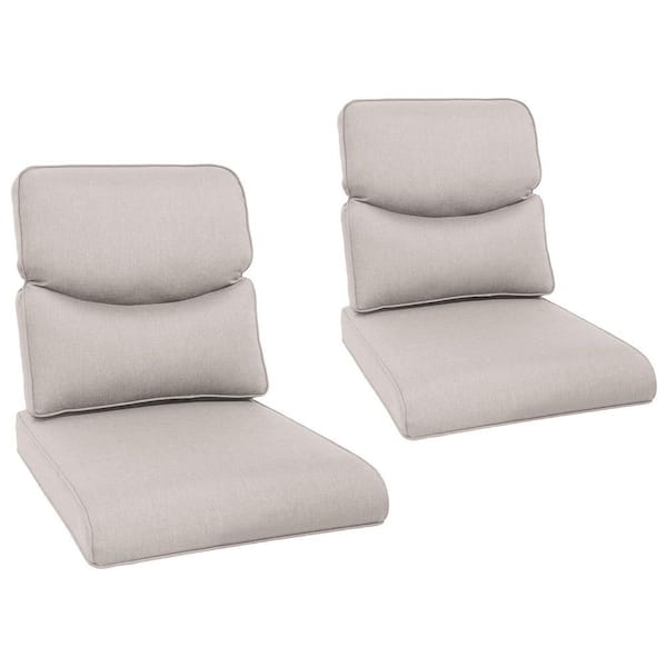 Gymojoy 22 in. x 25 in. 4-Piece Deep Seating Outdoor Lounge Chair Replacement Cushion and Back Pillow in Beige