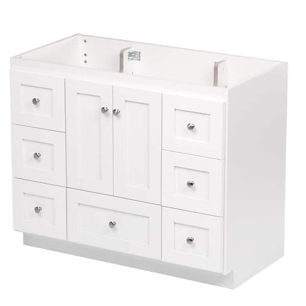Simplicity by Strasser Shaker 42 in. W x 21 in. D x 34.5 in. H Bath Vanity Cabinet without Top in Winterset