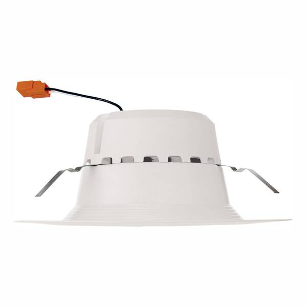 Euri Lighting 5 in. and 6 in. 120-Watt Equivalent 21-Watt, Matte White Dimmable Recessed Integrated LED Downlight Trim