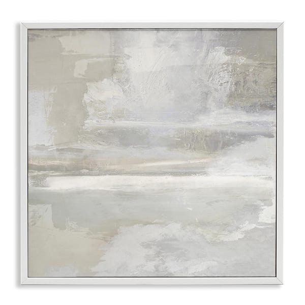 Stupell Industries Contemporary Neutrals Abstract by Rachel Springer White Framed Abstract Giclee Art Print 12 in. x 12 in.
