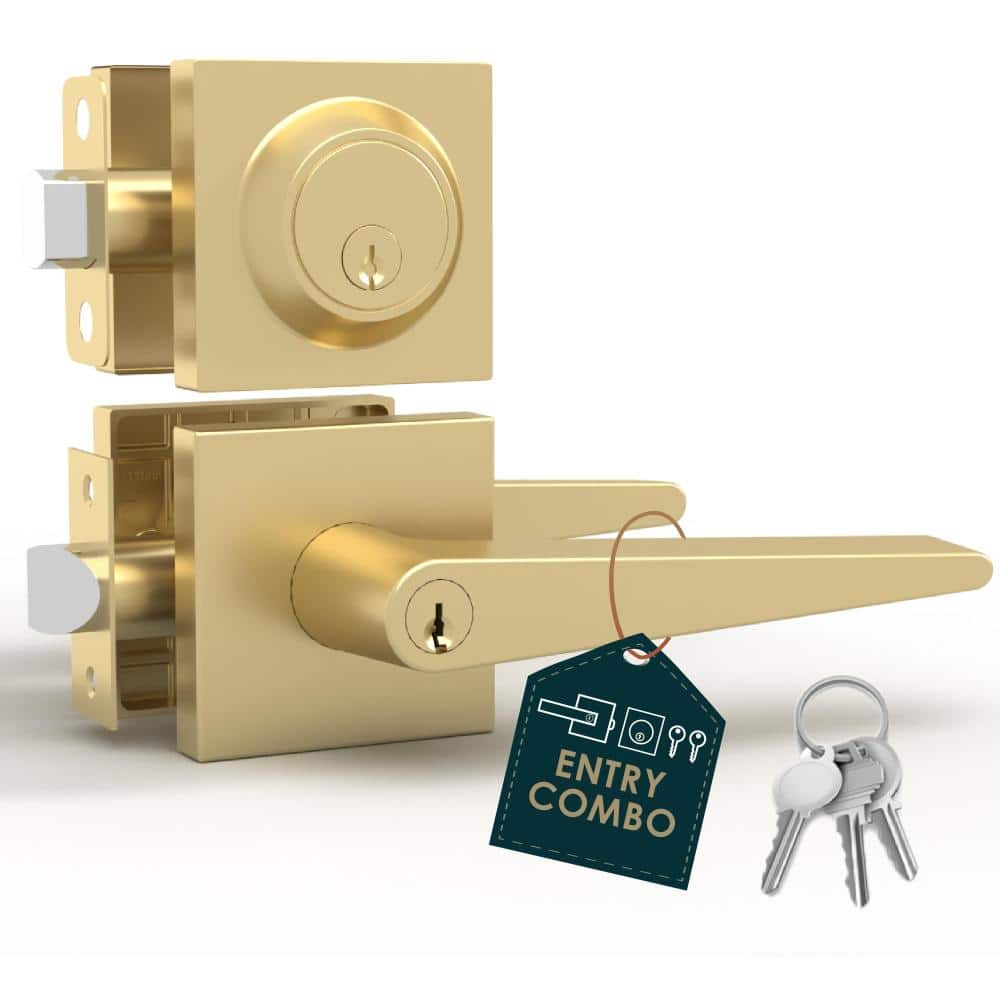 Schein Entry Door Handle & Deadbolt Lock - 1 Pack, Satin Brass price history on PriceWatchPro