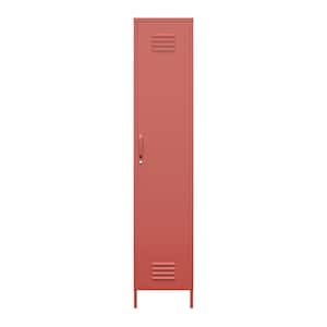 Bonanza 5 Shelf Metal Single Door Locker Cabinet in Terracotta