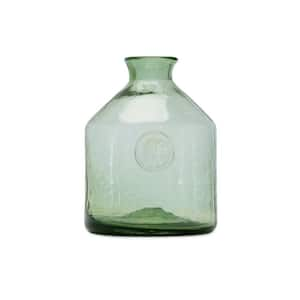 6.75 in. Green Glass Gourd Decorative Vase