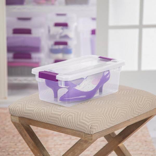 Sterilite ClearView 6 Qt. Latch Box Storage Tote Container (24