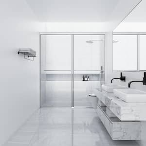 50 in. W to 54 in. W x 70 in. H Framed Bypass Sliding Shower Door with 1/4 in. Tempered Glass and Chrome finish