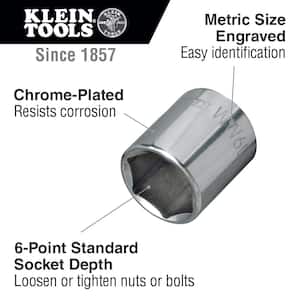 3/8 in. Drive 9 mm Standard 6-Point Metric Socket