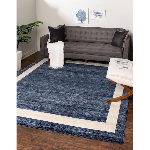 Del Mar Maria Navy Blue 8' 0 x 8' 0 Square Rug