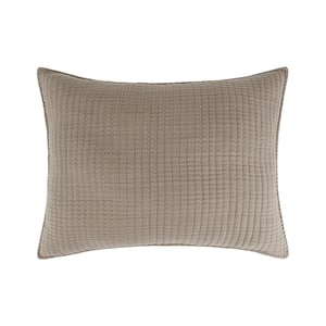 Caden Taupe Cotton Gauze 36 in. x 20 in. King Sham