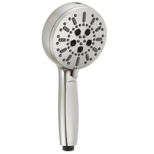 7-Spray Patterns 4.5 in. Wall Mount Handheld Shower Head 1.75 GPM with Cleaning Spray in Stainless