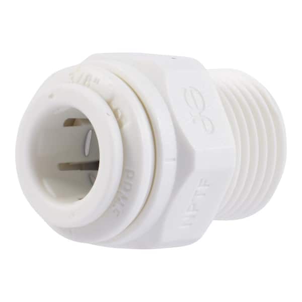 John Guest 3/8 in. O.D. Push-to-Connect x 3/8 in. MIP NPTF Polypropylene Adapter Fitting