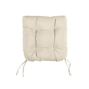 Natural Tufted Chair Cushion Round U-Shaped Back 16 x 16 x 3