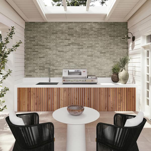 Montana Rectangular 2 in. x 10 in. Matte Silverbow Porcelain Tile (6.24 sq. ft./Case)