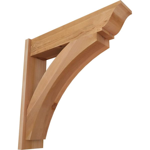 Ekena Millwork 8 in. x 32 in. x 32 in. Western Red Cedar Thorton Traditional Smooth Outlooker