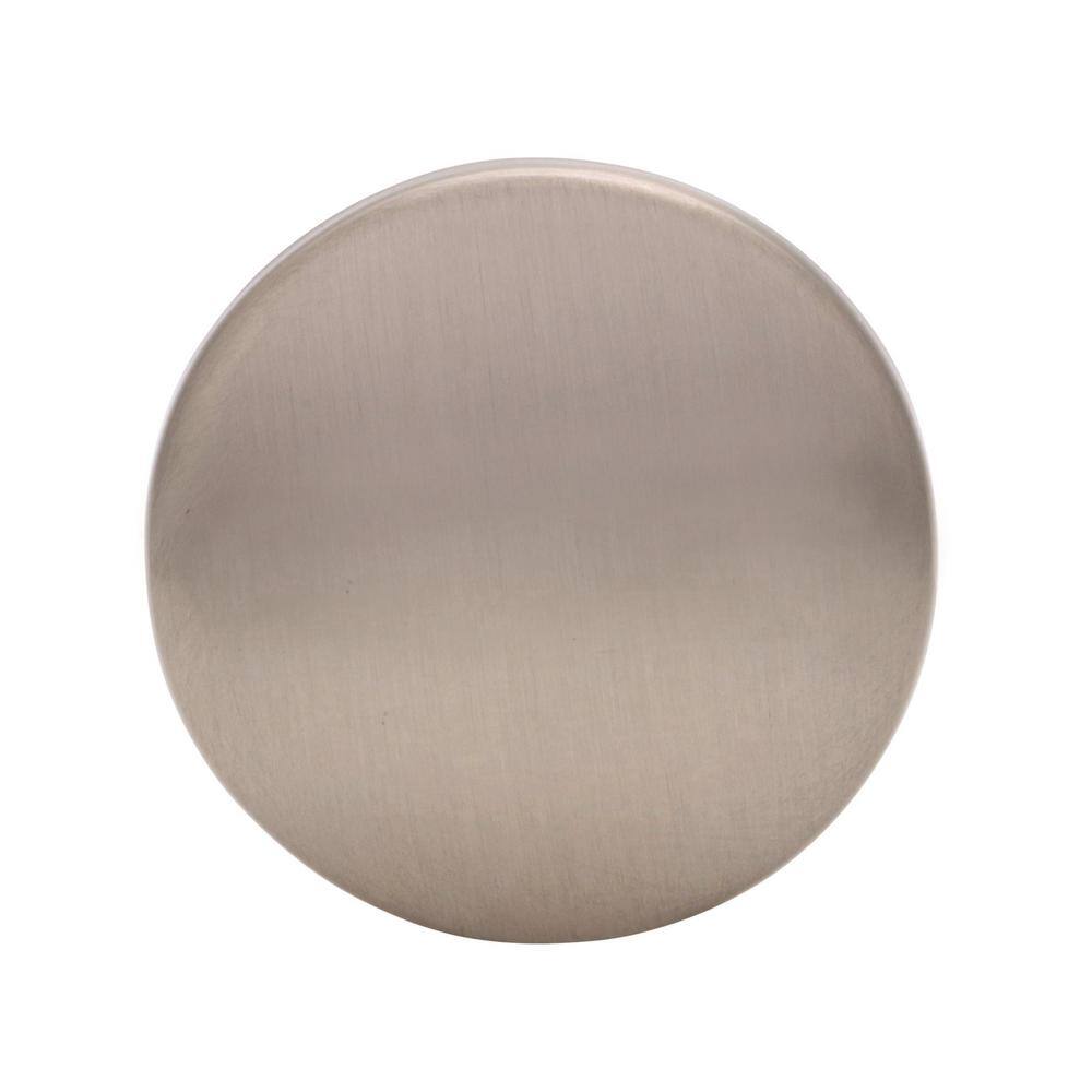 Satin Nickel Round Cabinet Knob with Mounting Hardware