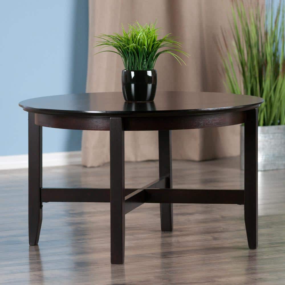 Toby Espresso Medium Wood Round Coffee Table
