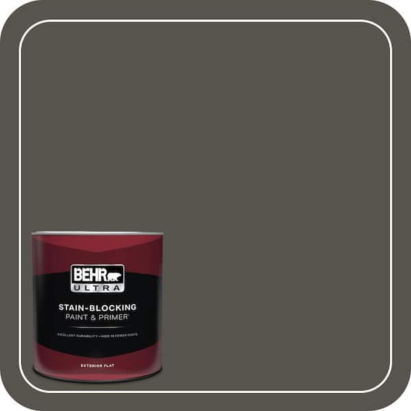 BEHR ULTRA 1 qt. #790D-7 Black Bean Flat Exterior Paint & Primer