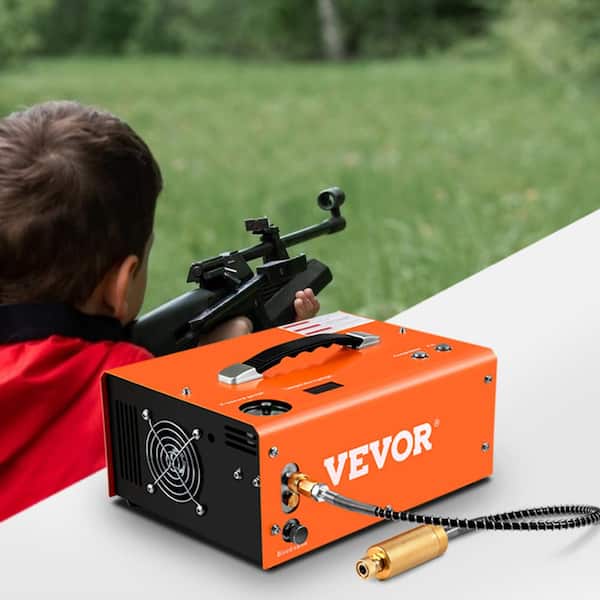 VEVOR PCP Air Rifle Pump 0.4 Gal. 4500 PSI Portable Electric Pancake Air  Compressor with External Power Adapter Built-in Fan G220V110V12V-DULIV1 -  The Home Depot