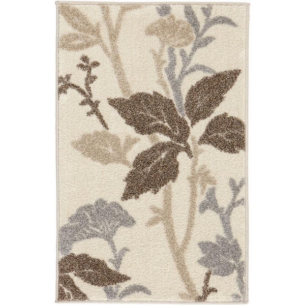 Home Decorators Collection Blooming Flowers Ivory 3 ft. x 5 ft. Area Rug
