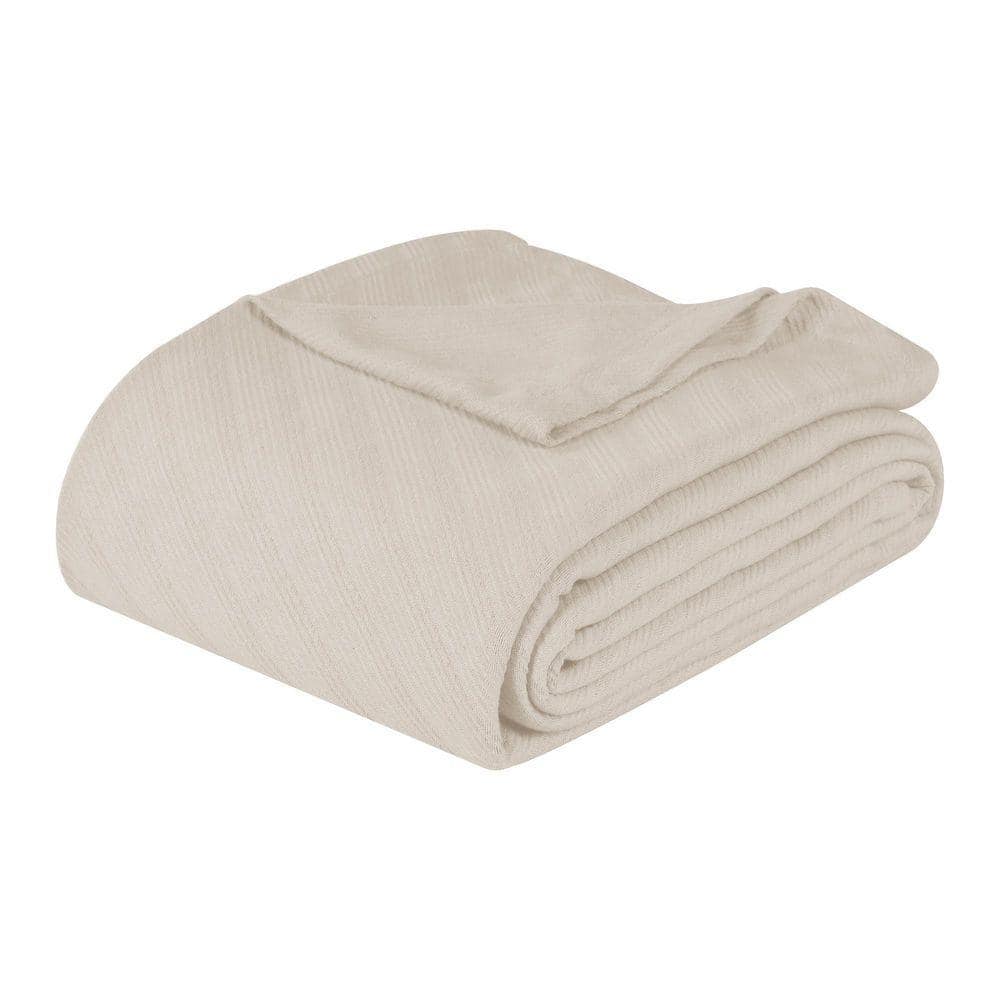 SUPERIOR Milan Ivory Textured Cotton Striped Lightweight Woven