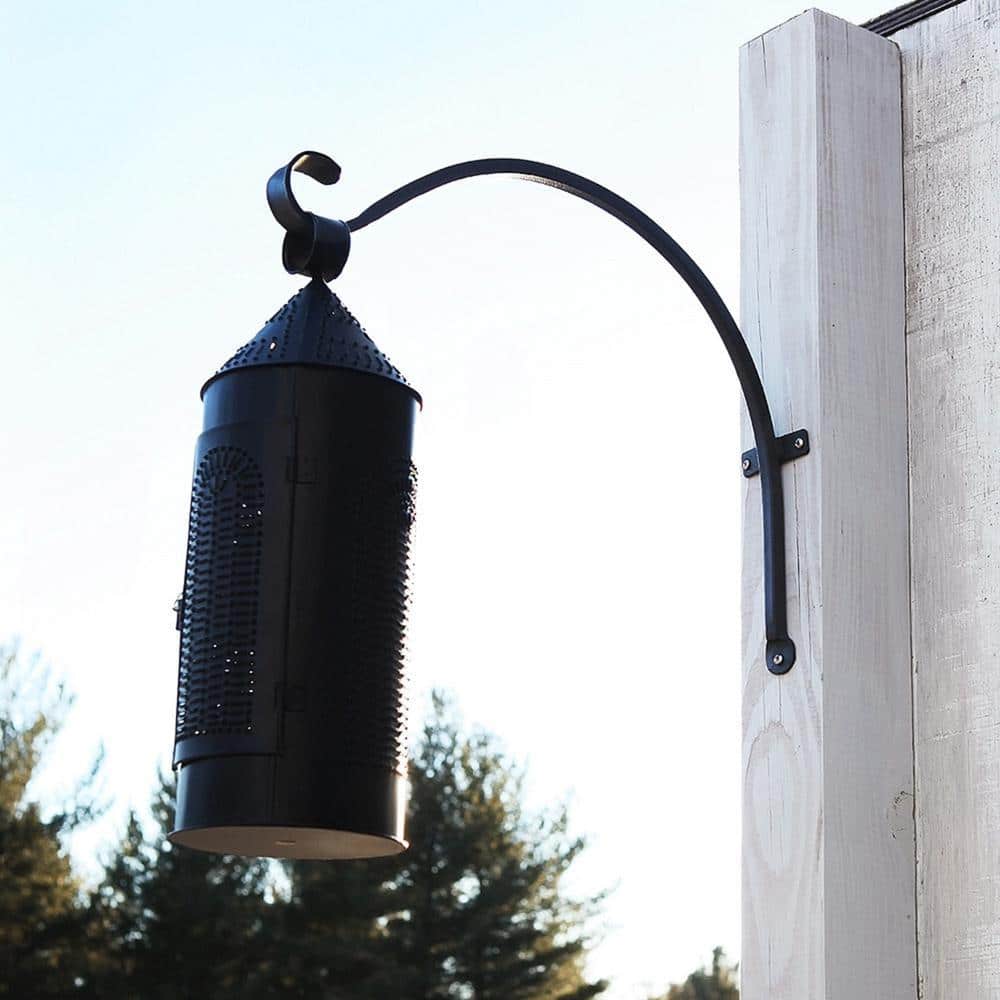 Black Wrought Iron Weather Resistant Wall Bracket Set