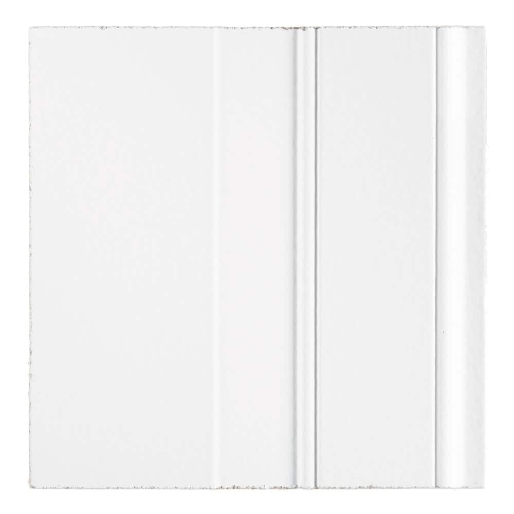 Single Raised Panel Suspended/Drop Tegular White Ceiling Tile Sample 6 in. 