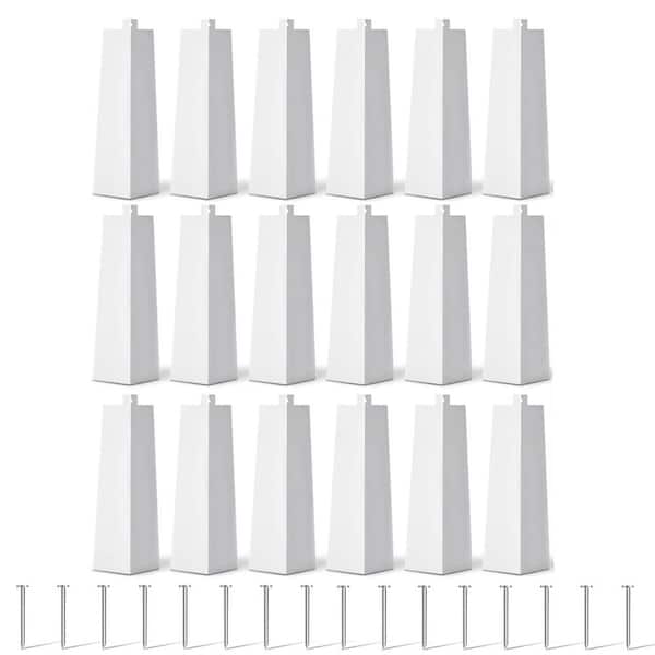 8 in. White Aluminum Siding Corner Caps (16-Pack) – Exterior Trim for Mobile Homes, Houses, Sheds
