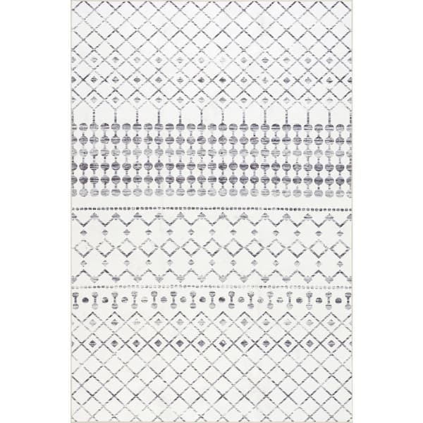 Emi SplashGuard Machine Washable Area Grey 6 ft. x 6 ft. Indoor Square Rug