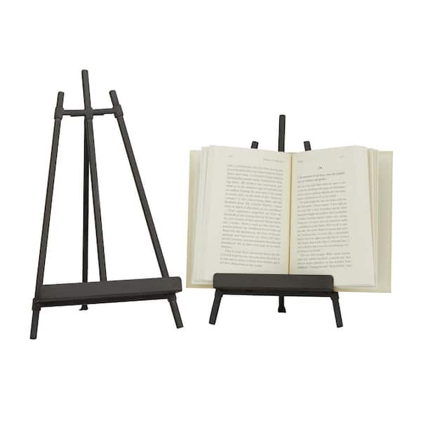 Litton Lane Black Metal Easel with Foldable Stand (2- Pack) 041433 - The  Home Depot
