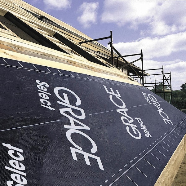 Grace Select 36 in. x 65 ft. Roll Self Adhered Roofing Underlayment (195 sq. ft.) Grace Select 36 in. x 65 ft. Roll Self Adhered Roofing Underlayment (195 sq. ft.)