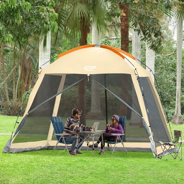テント・タープ canopy Dome start package Cesicia 10 x 10 ft. Mesh Net Wall Canopy Screen Dome Tent in Khaki