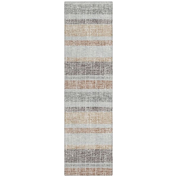 Addison Rugs Chantille Machine Washable Indoor/Outdoor Abstract ACN2122 Gray 2 ft. 3 in. x 7 ft. 6 in. Runner Rug