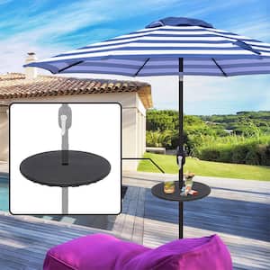 20 in. Market Adjustable Outdoor Umbrella Table Top in Black