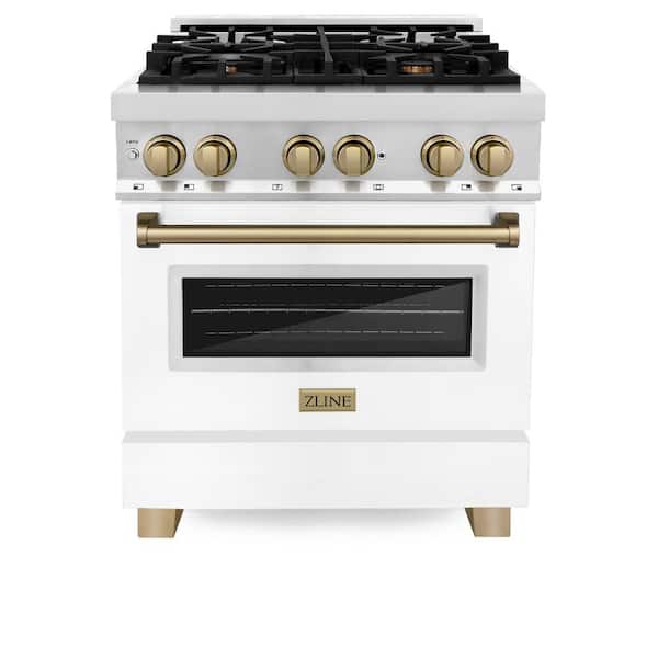 Autograph Edition 48 in. 7 Burner Double Oven Dual Fuel Range in Stainless Steel, White Matte and Matte Black
