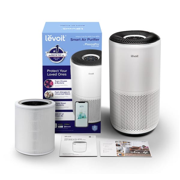 Levoit - Aerone 129 Sq. Ft True HEPA Air Purifier with Replacement