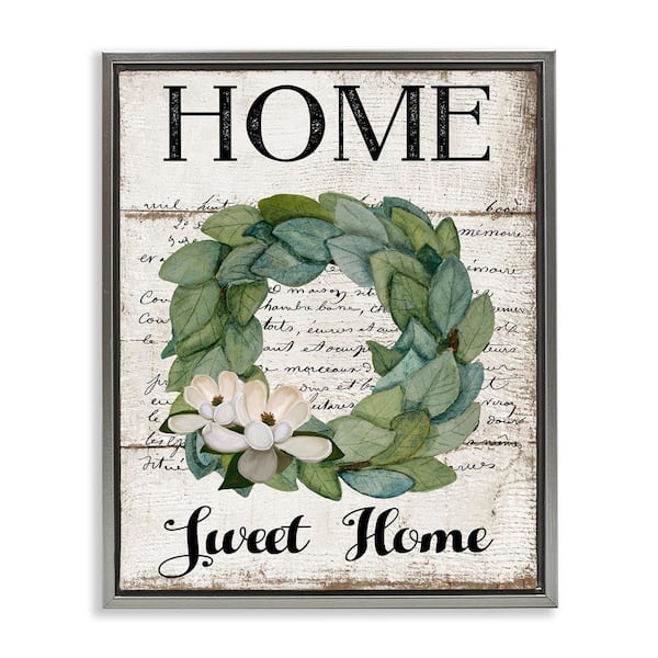 Stupell Industries Rustic Welcoming Phrase by Creatif Belle Gray Floater Frame Nature Graphic Art Print 21 in. x 17 in.