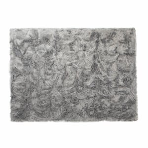 Gray 6 ft. x 9 ft. Faux Fur Luxuriously Soft and Eco Friendly Area Rug